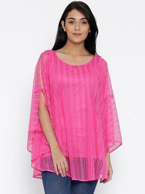 Pink Printed Polyester Designer kaftan 1