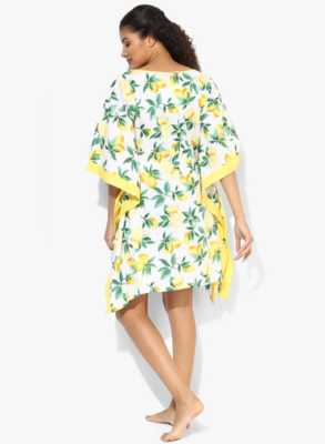 White Printed Cotton Designer kaftan 2
