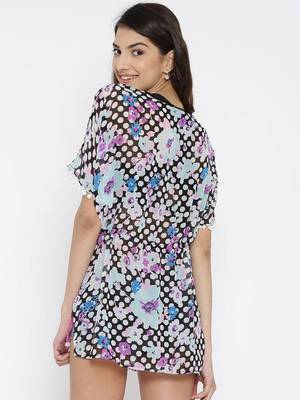 Black Printed Georgette Designer kaftan 2