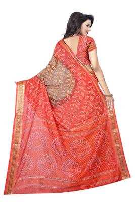 Multicolor woven art silk saree with blouse 2