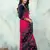 Pink embroidered silk saree with blouse