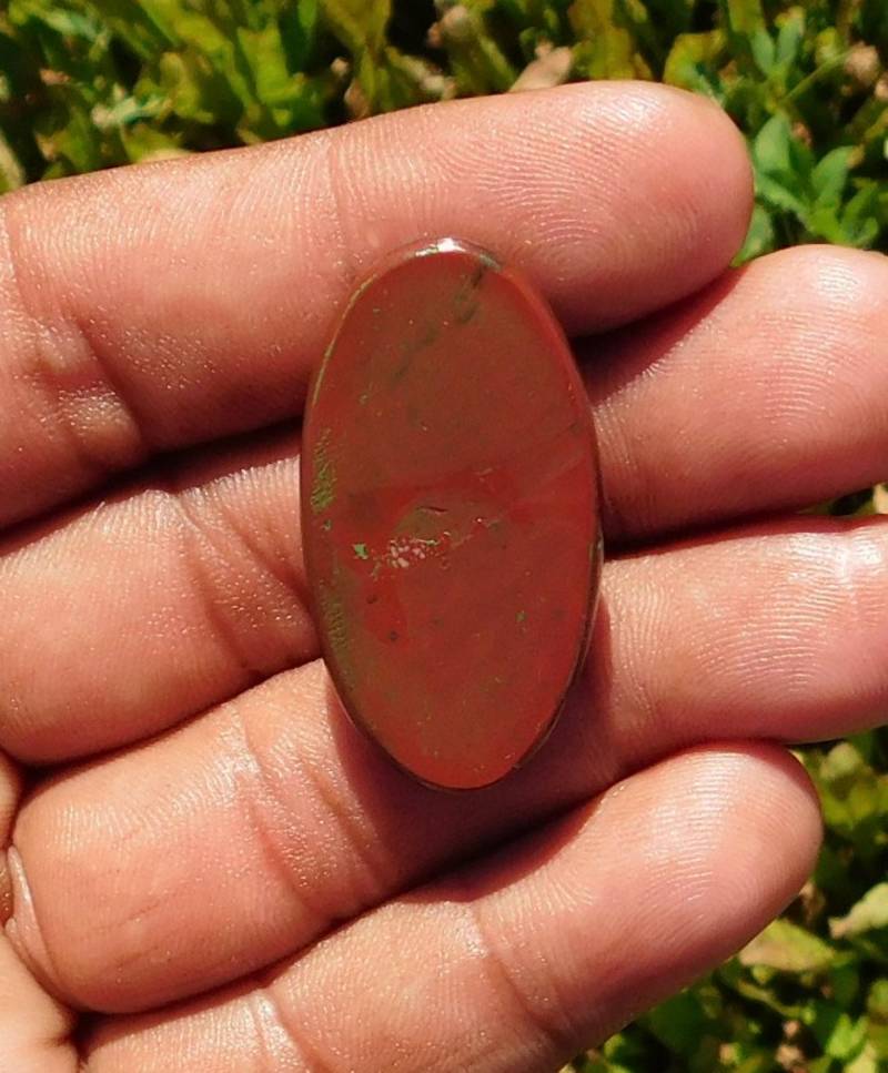 51.2 Cts Rarest Adorable Red Eye Jasper 38X20X8 Mm Cabochon Loose