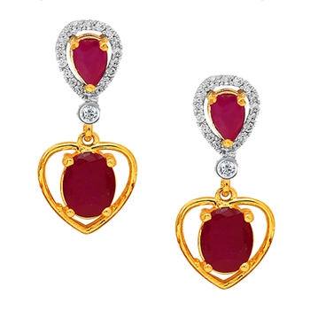 Red Ruby Earrings Online Red Ruby Earrings
