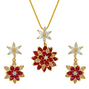 Red ruby   necklace-sets 1