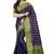 Dark purple woven silk saree with blouse
