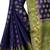 Dark purple woven silk saree with blouse