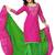 Pink & Parrot Green Unstitched Churidar Suit With Dupatta
