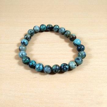 Exclusive Offer!! African Turquoise Bead Bracelet Size 8MM Set Of 3 2