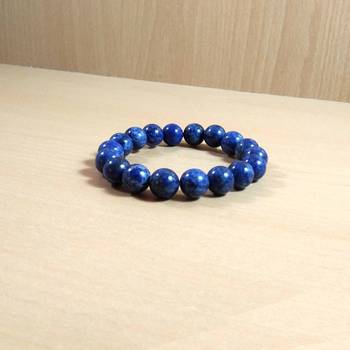 Exclusive Offer!! Lapis Lazuli Bead Bracelet Size 8MM Set Of 3 4