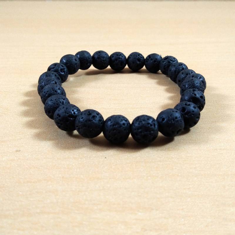 Exclusive Offer!! Lava Bead Bracelet Size 8MM Set Of 3 Pyramid Tatva