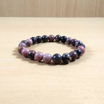Exclusive Offer!! Rhodonite Bead Bracelet Size 8MM Set Of 3 3