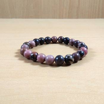 Exclusive Offer!! Rhodonite Bead Bracelet Size 8MM Set Of 3 4