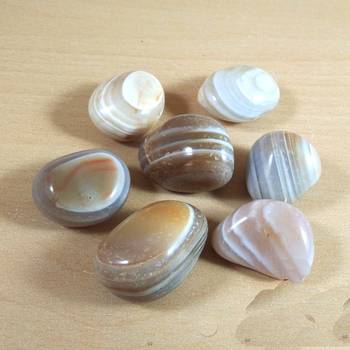 Banded Agate Polished Tumble Stone Weight - 500 Gms 4