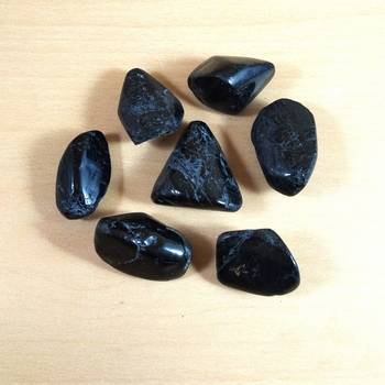Black Tourmaline With Mica Original Polished Tumble Stone Weight - 500 Gms 2
