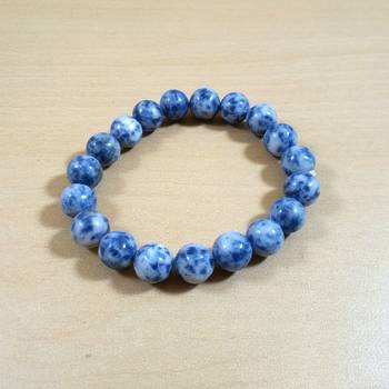 Exclusive Offer!! Blue Sodalite Bead Bracelet Size 8MM Set Of 3 2