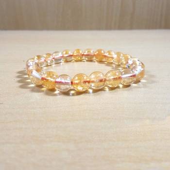 Exclusive Offer!! Citrine Natural Bead Bracelet Size 8MM Set Of 3 3