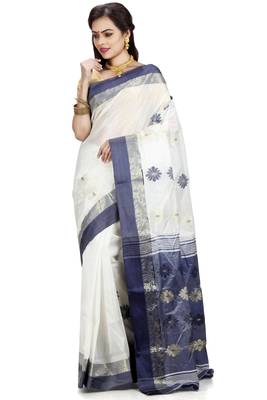 Blue woven art silk saree  1