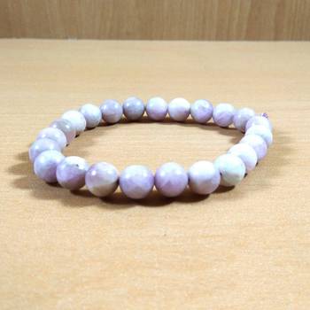 Exclusive Offer!! Kunzite Bead Bracelet Size 8MM Set Of 3 3