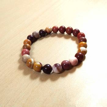 Exclusive Offer!! Mookaite Jasper Bead Bracelet Size 8MM Set Of 3 2