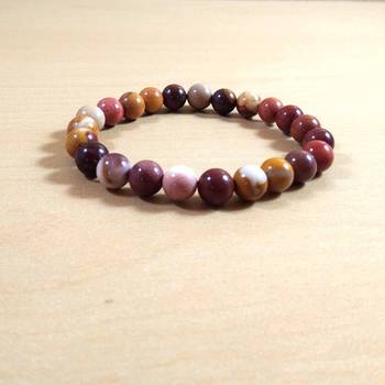 Exclusive Offer!! Mookaite Jasper Bead Bracelet Size 8MM Set Of 3 3