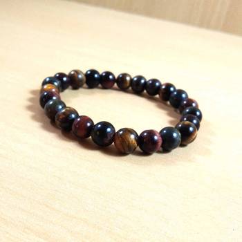 Exclusive Offer!! Tiger Eye Mix Bead Bracelet Size 8MM Set Of 3 1