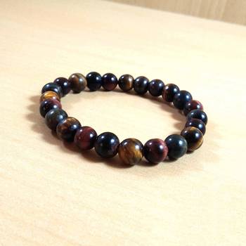 Exclusive Offer!! Tiger Eye Mix Bead Bracelet Size 8MM Set Of 3 2