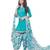 synthetic Acqua and White Sky Blue Patiala Suit dress for women daily wear in free size