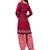 Maroon Printed Synthetic Unstitched Semi-Patiyala Salwar Suit Dress Material