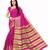 Magenta hand woven silk saree with blouse