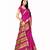 Magenta hand woven silk saree with blouse