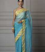 Turqoise Blue Kota Silk Saree