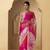Geroo Jaipur Pink & White Bandhani Pure Silk Bandhani Saree