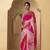 Geroo Jaipur Pink & White Bandhani Pure Silk Bandhani Saree