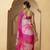 Geroo Jaipur Pink & White Bandhani Pure Silk Bandhani Saree