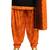 Black and Orange Printed Synthetic Semi-Patiyala Salwar Suit Dress Material