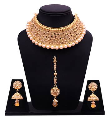 Sukkhi Moddish Choker Gold Plated Necklace Set 3