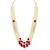 Sukkhi Fabulous Red Pearl Necklace Mala for women