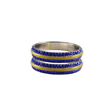 Blue Stone Stud Metal Bangle 2