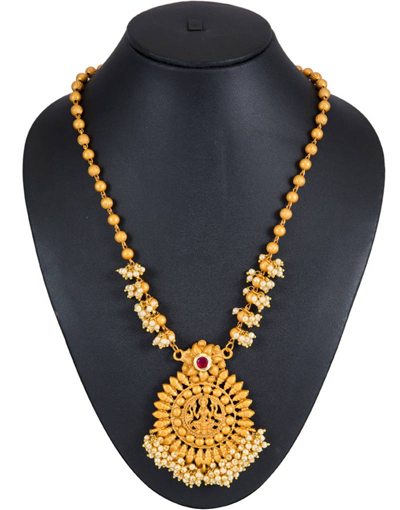 Sukkhi Classic Laxmi Design Gold Plated Necklace Set for women