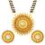 Sukkhi Modish AD Round Shaped Gold Plated Mangalsutra Set for Women