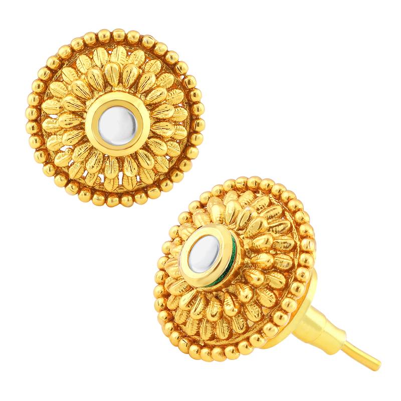 Sukkhi Modish AD Round Shaped Gold Plated Mangalsutra Set for Women