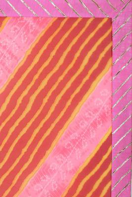 Geroo Jaipur Maroon printed chiffon saree with blouse 4