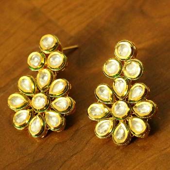 Kundan Meenakari Polki Earrings 1
