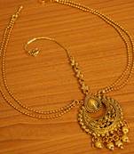 Gold Look Chaand Bali Style Bridal Maang Tikka