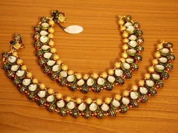Kundan Meenakari Traditional Rajasthani Payal 1