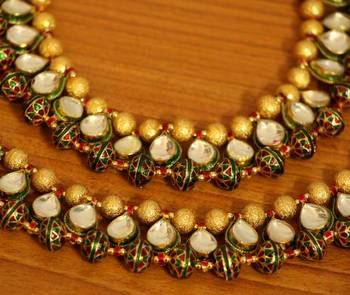 Kundan Meenakari Traditional Rajasthani Payal 2