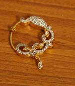 Peacock Diamond Look Pressable Nose Ring