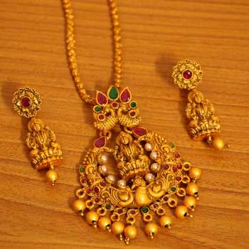 Multicolour Temple Jewellery Gold 