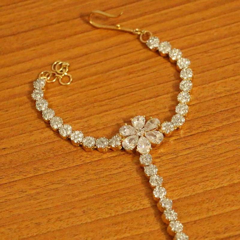 Diamond Look Gold Plated Hand Bracelet Sanvi Jewels Pvt. Ltd. 2455323