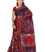 Multicolor Printed saree with blouse